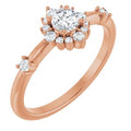 14K Rose Gold 3/8 CTW Natural Diamond Ring