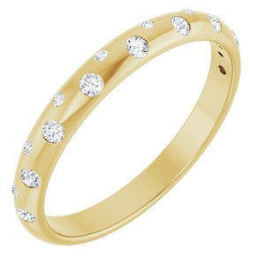 14K Yellow Gold 1/6 CTW Lab-Grown Diamond Anniversary Band