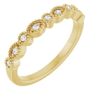 14K Yellow Gold .08 CTW Natural Diamond Matching Band