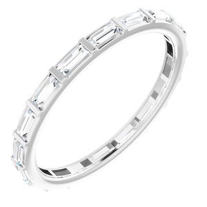 Platinum 1/2 CTW Natural Diamond Eternity Band Size 6.5