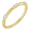 14K Yellow Gold 1/8 CTW Lab-Grown Diamond Stackable Ring