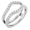 14K White Gold 1/2 CTW Lab-Grown Diamond French-Set Ring Guard