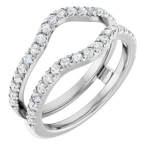 14K White Gold 1/2 CTW Lab-Grown Diamond French-Set Ring Guard