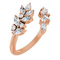 14K Rose Gold 1/2 CTW Natural Diamond Bypass Ring