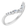 14K White Gold 1/5 CTW Natural Diamond Contour Band