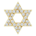 14K Yellow Gold 1/10 CTW Natural Diamond Star of David Pendant