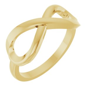 14K Yellow Gold Vermeil Infinity-Inspired Ring Size 7