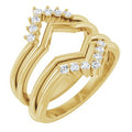 14K Yellow Gold 1/4 CTW Natural Diamond Ring Guard