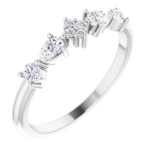 14K White Gold 1/3 CTW Natural Diamond Stackable Ring