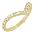 14K Yellow Gold 3/8 CTW Natural Diamond French-Set Contour Band
