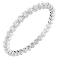 14K White Gold 3/8 CTW Natural Diamond Eternity Band Size 6