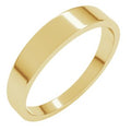 14K Yellow Gold 4 mm Tapered Flat Band Size 6