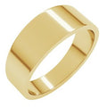 14K Yellow Gold 7 mm Tapered Flat Band Size 12