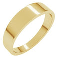 14K Yellow Gold 5 mm Tapered Flat Band Size 5