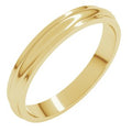 18K Yellow Gold 3 mm Stepped-Edge Half Round Band Size 5.5