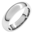 Sterling Silver 5 mm Comfort-Fit Half Round Band Size 12