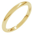 18K Yellow Gold 2 mm Comfort-Fit Half Round Band Size 3.5