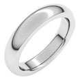 14K White Gold 4 mm Heavyweight Comfort-Fit Half Round Band Size 13