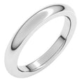 18K White Gold 3 mm Heavyweight Comfort-Fit Half Round Band Size 5