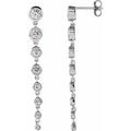 14K White Gold 1 3/4 CTW Lab-Grown Diamond Earrings