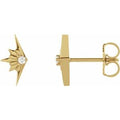 14K Yellow Gold .03 CTW Natural Diamond Starburst Earrings
