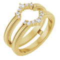 14K Yellow Gold 1/6 CTW Lab-Grown Diamond Ring Guard