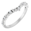 14K White Gold 1/10 CTW Diamond Contour Band