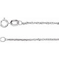 14K White Gold 1 mm Singapore 24" Chain