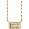 14K Yellow Gold 1/10 CTW Natural Diamond Halo-Style 18" Necklace