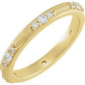 14K Yellow Gold 1/3 CTW Natural Diamond Eternity Band Size 7.5