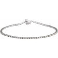 Sterling Silver 1 CTW Lab-Grown Diamond Line 7 1/4" Bracelet