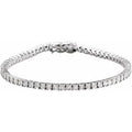 14K White Gold 1 CTW Natural Diamond Illusion-Set Line 7" Bracelet