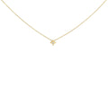 10K Gold 1/10 Cttw Bezel Set Solitaire Princess Cut Diamond Kite Shaped Pendent Necklace - 18" Inches