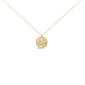 10K Yellow Gold Diamond Accent Crescent Moon Pendant Necklace