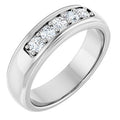 14K White Gold 1/2 CTW Natural Diamond Band