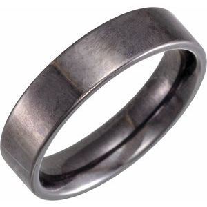 Tantalum 6 mm Comfort-Fit Flat Band Size 14