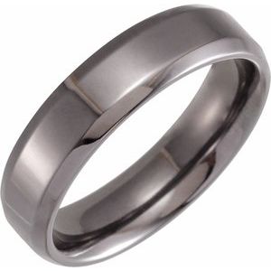 Tantalum 6 mm Beveled Comfort-Fit Band Size 14