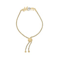 Gold Vermeil Diamond Accent "MOM" Lariat Bolo Bracelet