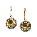Sterling Silver & 14K Yellow Gold Natural Citrine Earrings