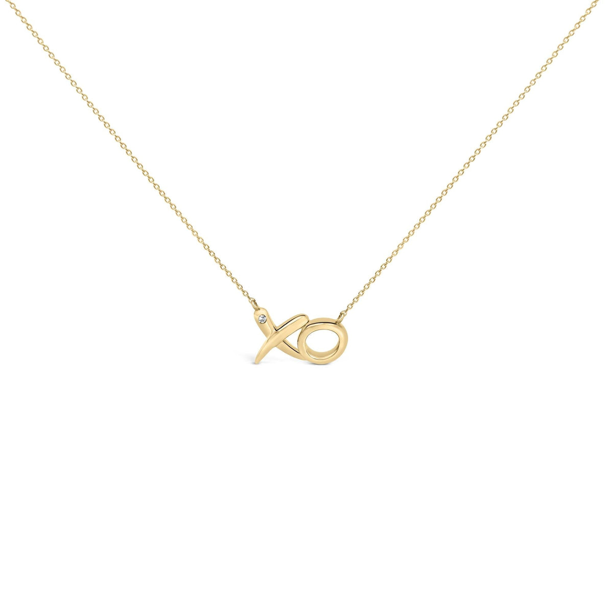 Gold Vermeil Diamond Accent "XO" Necklace
