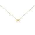 Gold Vermeil Diamond Accent Bow Tie Pendant Necklace
