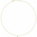 14K Yellow Gold Vermeil 1/6 CT Lab-Grown Diamond Solitaire 16-18" Necklace