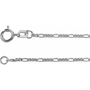 Sterling Silver 1.28 mm Figaro 24" Chain