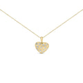 Gold Vermeil 1/10 Cttw Diamond Bold Heart Pendant Necklace