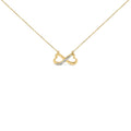 Gold Vermeil Diamond Accent Infinity Heart Pendant Necklace
