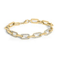 Gold Vermeil 1/10 Cttw Diamond Bold Paperclip Link Bracelet