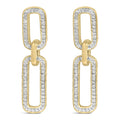 Gold Vermeil 1/10 Cttw Diamond Cttw Bold Paperclip Earring