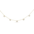 14K Yellow Gold 2.00 Cttw Diamond Cluster 18" Station Necklace (I-J Color, I1-I2 Clarity)