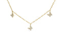 14KT Yellow Gold 1/2 Cttw Diamond Butterfly Station Paperclip Station Necklace (I-J Color, I1-I2 Clarity) - Adjustable