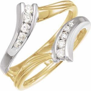 14K White/Yellow Gold 1/4 CTW Natural Diamond Ring Guard